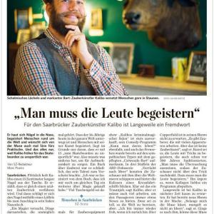 Presseartikel Saarbrücker Zeitung - Portrait Kalibo